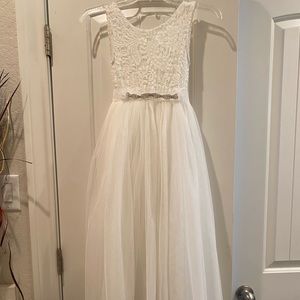 Girls tulle and lace dress